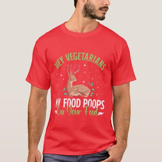 ベジタリアン+私の食べ物はあなたの食べ物を汚す+面白い友達 Tシャツ (正面)