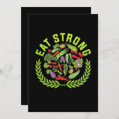 ベジタリアン 食べて強く 招待状 (正面/裏面)