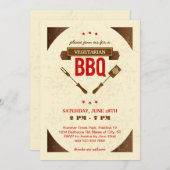 ベジタリアンBBQ招待状 招待状 (正面/裏面)
