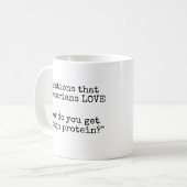 ベジタリアンLOVEの質問 – Protein コーヒーマグカップ (正面左)