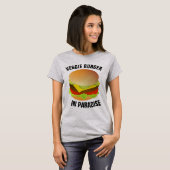 ベジタリアンTシャツ、ベギーバーガーinパラダイス Tシャツ (正面フル)