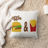 ベジバーガーとフライス クッション (ブランケット)