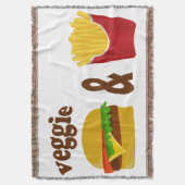 ベジバーガーとフライス スローブランケット (正面縦)