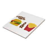 ベジバーガーとフライス タイル (側面)