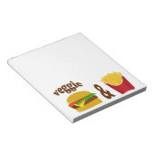 ベジバーガーとフライス ノートパッド (アングル)