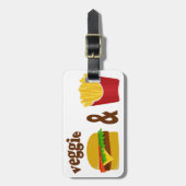 ベジバーガーとフライス ラゲッジタグ (正面縦)