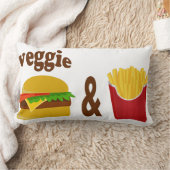ベジバーガーとフライス ランバークッション (ブランケット)