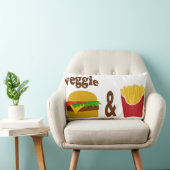 ベジバーガーとフライス ランバークッション (椅子)