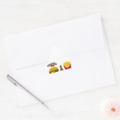 ベジバーガーとフライス 三角形シール (封筒)