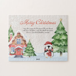 ベジパーソナライズされたュウォーター色クリスマス8x10" ジグソーパズル