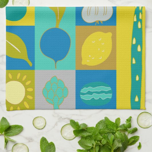 ベジブロックI キッチンタオル (折り畳み)