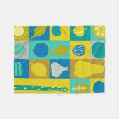 ベジブロックI フリースブランケット (正面(横))