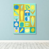 ベジブロックII キャンバスプリント (インサイチュ (ウッドフロア))