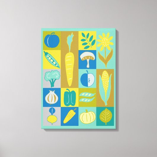 ベジブロックII キャンバスプリント (正面)