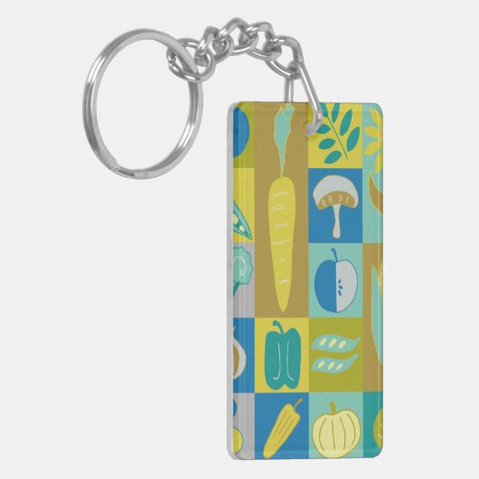 ベジブロックII キーホルダー (正面左)