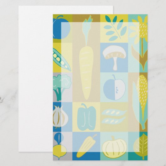 ベジブロックII 便箋 (正面/裏面)