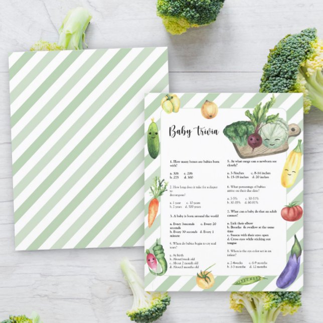 ベジベイビーシャワーベビートリビア | 赤ちゃんシャワーゲーム (クリエイターアップロード済み)