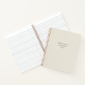 ベジミニマルュパーソナライズされたモダンア ノートブック (内部)