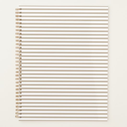 ベジモダンュタンと白のパタストライプーン プランナー手帳 (正面)