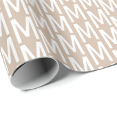 ベジモダンュタンカスタムモノグラムイニシャルパターン ラッピングペーパー (ロールコーナー)