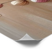 ベジモダンュピンクの花34ポスター ポスター (角)