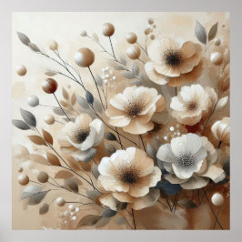 ベジモダンュピンクの花35ポスター ポスター