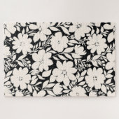 ベジモダンュフラワーズブラック植物学 ジグソーパズル (横)