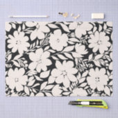 ベジモダンュフラワーズブラック植物学 薄葉紙 (クラフト)