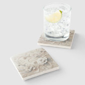 ベジモダンュフラワーズ1 ストーンコースター (横)