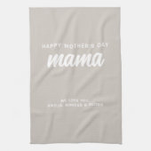 ベジモダンュマガキの名前ママの日 キッチンタオル (縦)