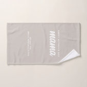 ベジモダンュマガキの名前ママの日 ハンドタオル (ハンドタオル)