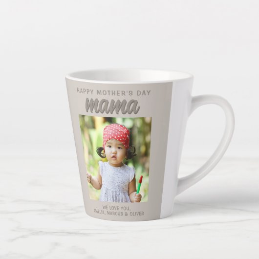 ベジモダンュママキッズ写真母の日 カフェラテマグ (右)