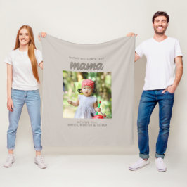 ベジモダンュママキッズ写真母の日 フリースブランケット