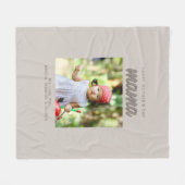 ベジモダンュママキッズ写真母の日 フリースブランケット (正面(横))