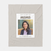 ベジモダンュママキッズ写真母の日 フリースブランケット (正面)