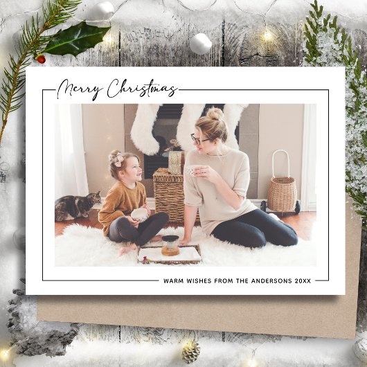 ベジモダンュミニマル写真上のブラックスクリプト シーズンカード