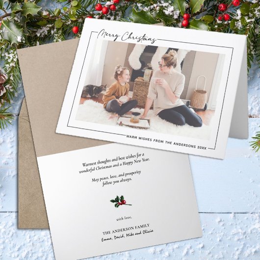 ベジモダンュミニマル写真上のブラックスクリプト シーズンカード