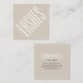 ベジモダンュラッシュシンタイポグラフィ スクエア名刺 (正面/裏面)