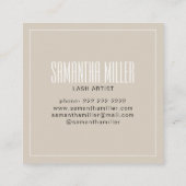 ベジモダンュラッシュシンタイポグラフィ スクエア名刺 (裏面)