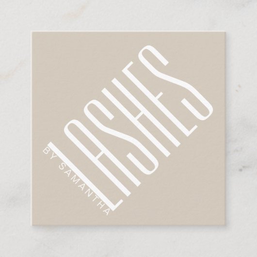 ベジモダンュラッシュシンタイポグラフィ スクエア名刺 (正面)