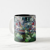 ベジータティアン·クラブがここで会う ツートーンマグカップ (正面左)