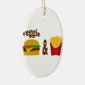 ベジーバガーとフライドポテト セラミックオーナメント (右)