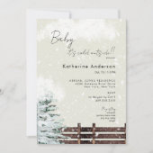 ベジ素朴ュスノイベビー外は寒い 招待状 (正面)