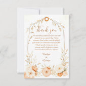 ベジ素朴ュボタニカル結婚ズ&写真 サンキューカード (裏面)