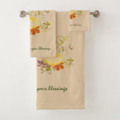 ベジ素朴ュ与え感謝していプンプキンブーケ風呂Towe バスタオルセット (インサイチュ)