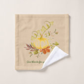 ベジ素朴ュ与え感謝していプンプキンブーケ風呂Towe バスタオルセット (ウォッシュタオル)