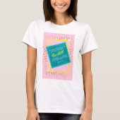 ベスチル引用文ピンクグリーン Tシャツ (正面)