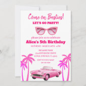 ベスティスマリブ人形ビーチ誕生日 招待状 (正面)