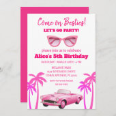 ベスティスマリブ人形ビーチ誕生日 招待状 (正面/裏面)