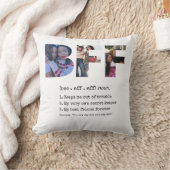 ベスティパーソナライズされたーBFFフ最高のレンズ写真コラージュ クッション (ブランケット)